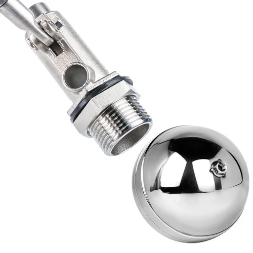 Vista 5 de 1pc 1 Inch 316 Stainless Steel Float Ball Valve - Fully Automatic Water Level Control for Tanks and Pools
