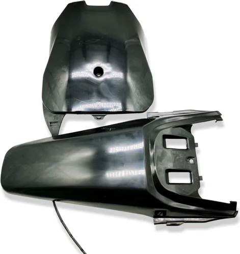 Vista 4 de CLEO - Kit de trabajo de carenado de plástico para guardabarros, kit de guardabarros de plástico de 7 piezas para CRF70 Mini Dirt Bikes, color negro