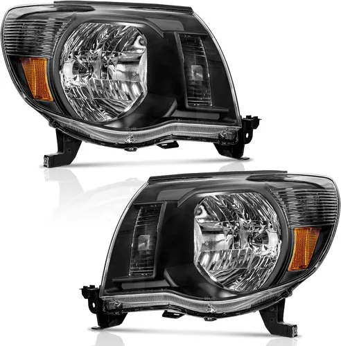 Vista 9 de WEELMOTO Conjunto de faros delanteros para Tacoma DRL 2005-2011 compatible con faros delanteros DRL Tacoma 2005 2006 2007 2008 2009 2010 2011 DRL