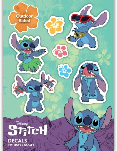 Disney Lilo and Stitch - Juego de 7 calcomanías de Lilo y Stitch para niños y adultos, calcomanías de vinilo para laptop, vaso, botella de agua,
