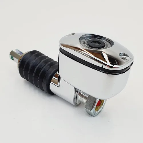 Vista 3 de Cilindro maestro de freno trasero de ¾” de diámetro interior en cromo para modelos Harley Touring Electra Glide, Road Glide, Road King, Street Glide