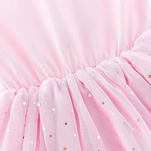 Vista 5 de Move Dance Girls Dance Leotards LongRuffle Sleeve Ballet Outfits Clothes Tutu Dress for 3-9 Years