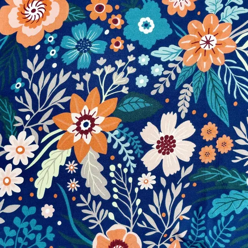 Vista 8 de LAMEJOR Juego de funda de edredón azul tamaño Queen con estampado floral bohemio, juego de ropa de cama suave de 3 piezas, 1 funda de edredón + 2