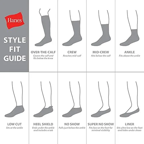 Vista 5 de Hanes Calcetines Cool Comfort para niñas, paquete de 12 pares