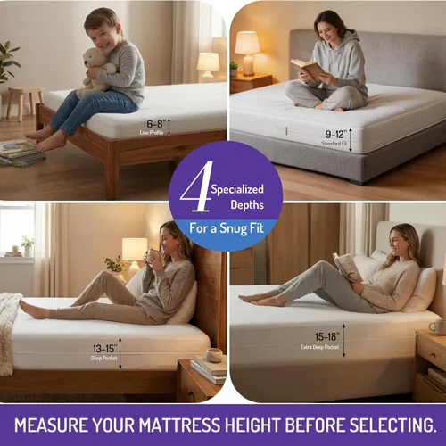 Vista 7 de Degrees of Comfort - Funda para colchón impermeable y transpirable con cierre - Diseño avanzado patentado de cierre con solapa - Tecnología anti