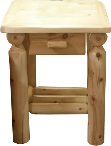 Vista 5 de Furniture Barn USA Adirondack Collection - Mesita de noche con 1 cajón Colección Adirondack