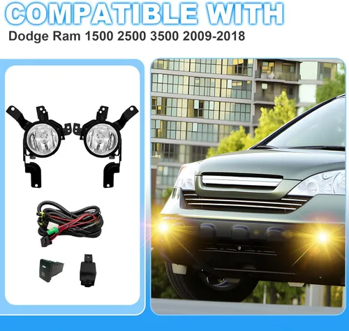 Vista 6 de Luces antiniebla de conducción compatibles con lámparas de parachoques delantero Honda CRV 2007 2008 2009 con bombillas halógenas H11 de 12 V 55 W