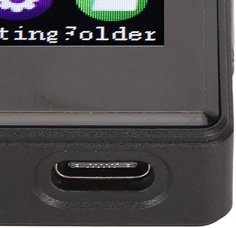 Vista 8 de Reproductor MP3 MP4, reproductor con decodificación de sonido Bluetooth 5.0, altavoz HD integrado, grabadora de voz de 1.7 pulgadas