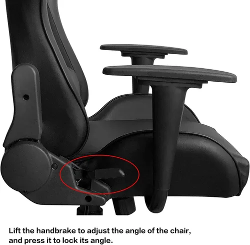 Vista 101 de Modern-Depo Black Virgo Zodiac - Silla de juegos con diseño ergonómico, giratorio y reclinable ajustable, capacidad de carga de 330 libras