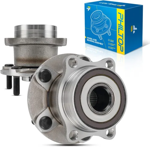 Vista 21 de PHILTOP Conjunto de cojinete de rueda y cubo trasero 512012, 5 orejetas para Golf 1999-2005, Beetle 1998-2010, TT Quattro 2000-2006, TT 2000-2006