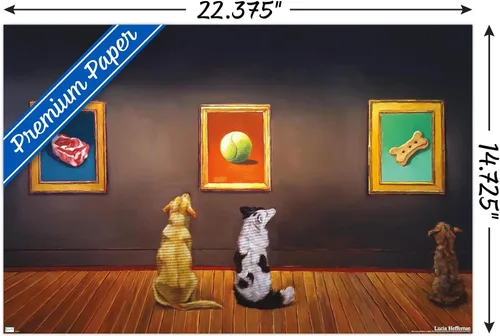 Vista 43 de Trends International Lucia Heffernan Art - Póster de pared de museo del perro, 22.375 x 34 pulgadas, versión enmarcada en negro Versión con marco