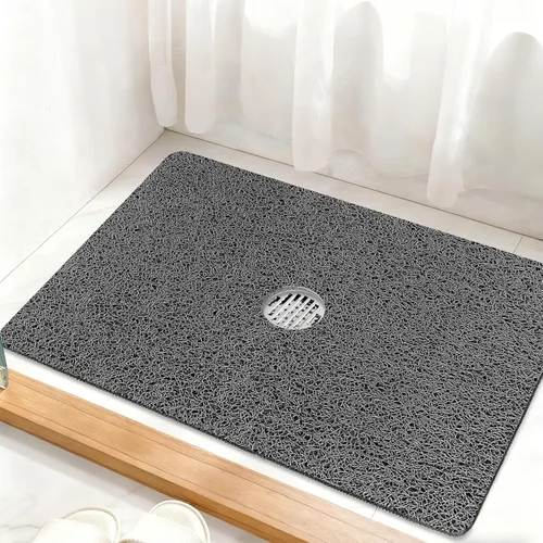 Vista 10 de Alfombrilla de Ducha Cuadrada Antideslizante: 27 x 27 Pulgadas Alfombrillas de Ducha de Lufa Extra Grandes para Interior de Ducha - Alfombrilla