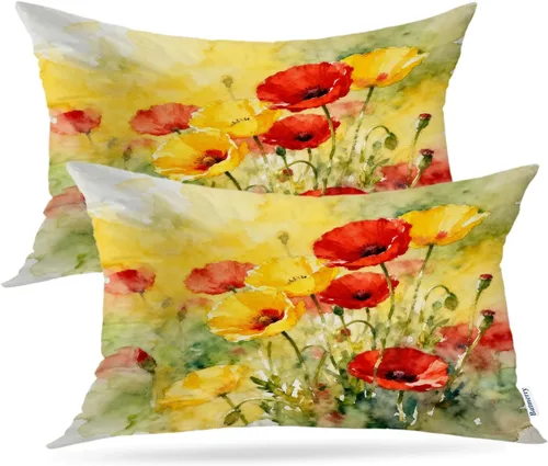 Vista 94 de Batmerry Bunny Basket of Flowers Cute Rabbit Spring Scene Throw Pillow Covers, A Cute Bunny Flowers Decorative Pillow Covers Digital Printing