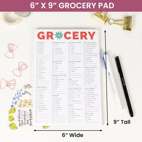 Vista 7 de Bloc de notas para planificación Bloom Daily Planners 6 x 9, 6" x 9" lista de abarrotes