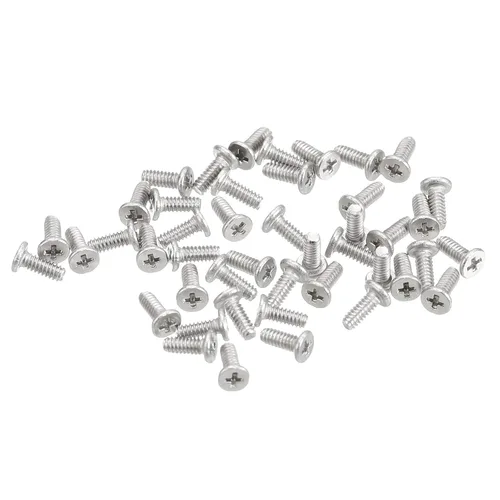 Vista 30 de uxcell M1-0.010 x 0.079 in, 100 tornillos de cabeza plana redonda de acero inoxidable 304 Phillips Drive Machine Tornillos de fijación de hardware