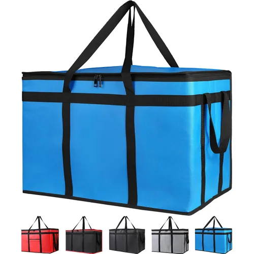 Vista 37 de Bodaon - Paquete de 1 bolsa de compras reutilizable y aislada para comestibles, tamaño XL, bolsa térmica para picnic con parte superior fría, bolsa