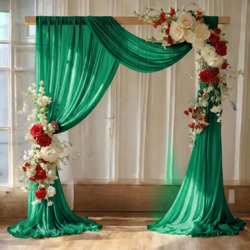 Vista 28 de MDS Paquete de 1 panel de cortina de arco de boda (30 pulgadas de ancho x 20 pies de largo) tela de gasa transparente para boda, ceremonia