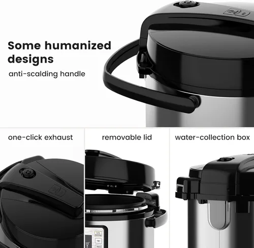 Vista 5 de NUWAVE Nutri-Pot - Olla a presión digital de 6 cuartos con sistema de seguridad Sure-Lock; olla interior antiadherente apta para lavavajillas; 11