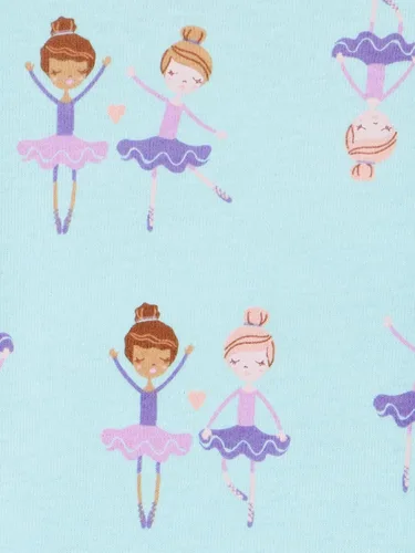 Vista 4 de Simple Joys by Carter's Girls 3-pack Snug Fit Footed Cotton Pajamas