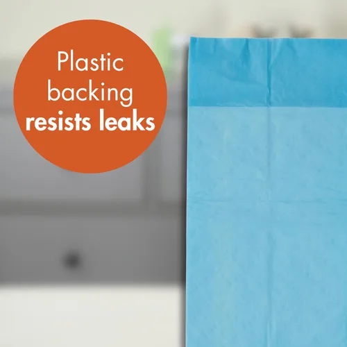 Vista 5 de Caring Almohadillas desechables de 23 x 36 pulgadas, almohadillas de cama de absorción moderada, almohadillas para portabrocas para cachorros