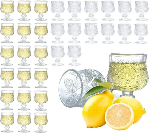 Vista 10 de Cordial Glasses, 1.7oz/1.7 fl oz, juego de 16 vasos de chupito, vasos de chupito con tallo/tequila/vasos de jerez
