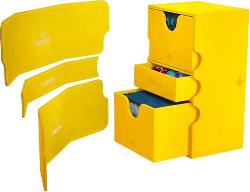 Vista 3 de Gamegenic Stronghold 200+ XL - Caja de cubierta convertible Doble manga Protector de juego de cartas con cajón de accesorios Superficie