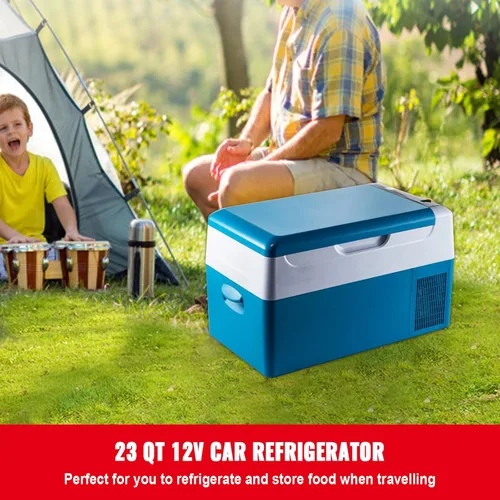 Vista 3 de Happybuy Refrigerador portátil de 22 litros, 12 voltios con control de aplicación (-4℉~68℉), para camping, viajes, pesca, al aire libre