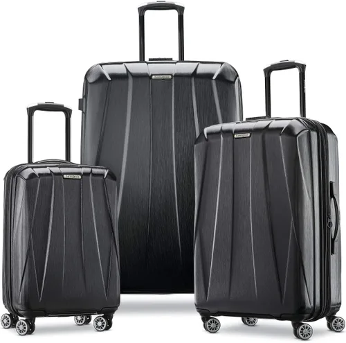 Samsonite, Centric 2 - Maleta rígida expansible con ruedas giratorias, Negro -