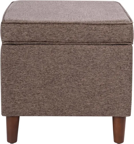 Vista 172 de HomePop Decoración para el hogar K7646-A877 Otomana tapizada moderna rectangular de almacenamiento Otomana con tapa con bisagras