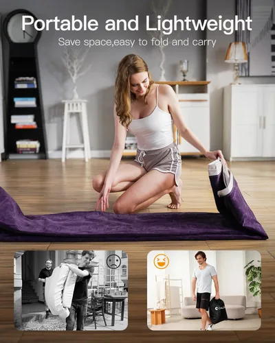 Vista 6 de Colchón de aire CHILLSUN Full con bomba incorporada, colchón hinchable de 18" de altura con comodidad, colchón inflable, cama de aire mejorada