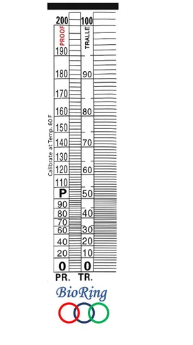 Vista 2 de Kit de alcoholímetro de hidrómetro de alcohol 0-100% ABV a prueba Tralle 0-200 para whisky Moonshine destilación licor prueba tarro de vidrio