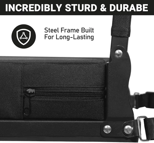 Vista 8 de Asientos de estadio Sheenive para gradas con soporte de respaldo, asientos de grada con respaldos y cojín ancho, silla de estadio acolchada portátil