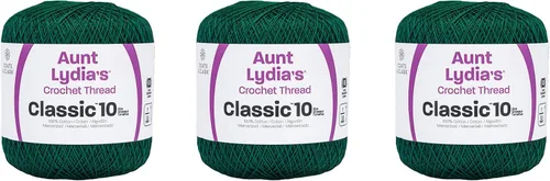 Vista 12 de Aunt Lydia Classic Crochet - Paquete de 3 unidades de 350y/1,049.9 ft - Blanco Antiguo