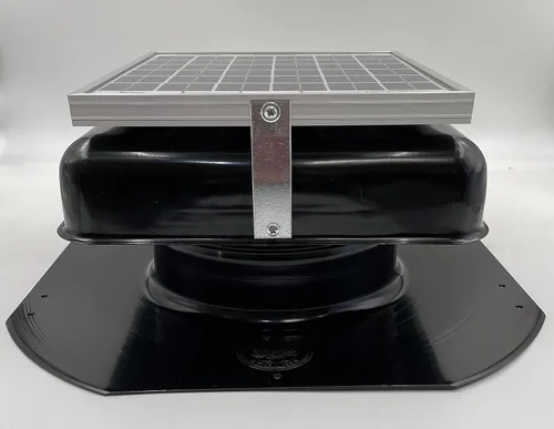 Vista 5 de Solar Mega RoofBlaster 2.0 con ventilación negra Ventilación solar del ático Ventilación solar de techo Ventilador solar para el ático