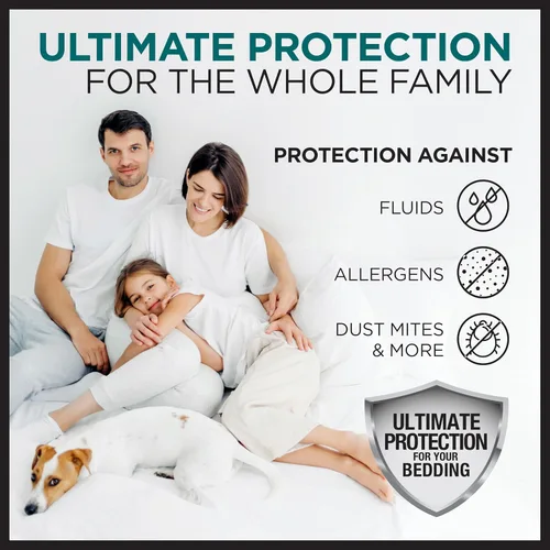 Vista 5 de Protect-A-Bed AllerZip Protectores de Almohada Estándar de 20" x 26" (Juego de 2), A Prueba de Chinches y Ácaros del Polvo, Fundas de Almohada