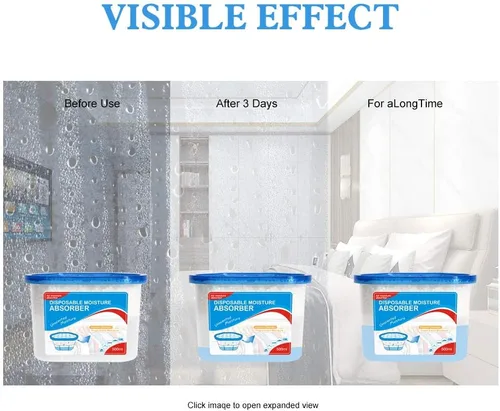 Vista 6 de CANAGER Caja absorbente de humedad sin fragancia, eliminador de olores y cajas deshumidificadoras para armario, dormitorio, cocina, baño, paquetes