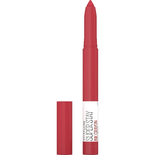Vista 11 de Maquillaje de lápiz labial Maybelline Super Stay Ink Crayon, lápiz labial mate con punta de precisión con sacapuntas integrado, larga duración