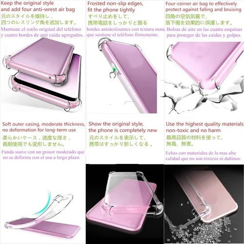 Vista 7 de USTIYA Funda para Honor X6 / X6s / Honor X8 5G Transparente TPU Cuatro Esquinas Funda Protectora Transparente Suave