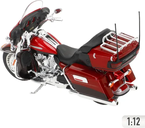 Vista 2 de Motocicleta Harley Davidson FLHTK Electra Glide modelo 2013, roja, versión ultralimitada, 1/12 de Maisto 32323.