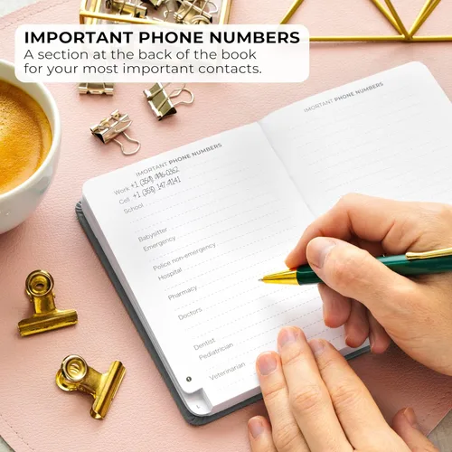 Vista 4 de Clever Fox Libreta de direcciones con pestañas alfabéticas - Teléfono de piel sintética y libreta de direcciones para mantener contactos seguros