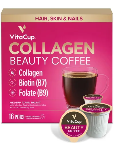 Vista 27 de VitaCup Cápsulas de café Extra Shot, tostado oscuro intenso con café expreso, alta cafeína, vitamina B12, antioxidantes, cápsulas reciclables