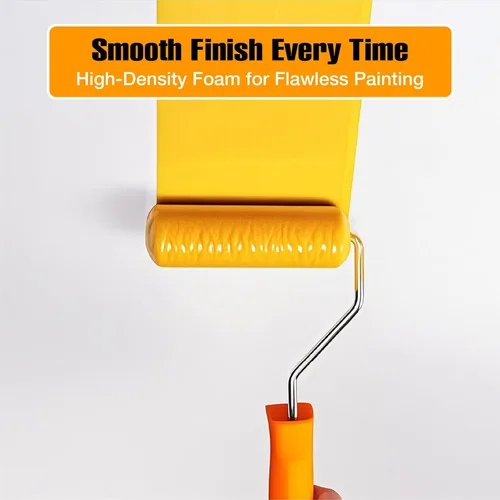 Vista 5 de Rodillo de pintura de espuma, paquete de 10, rodillo de espuma de alta densidad de 4 pulgadas, mini cubiertas de rodillo de pintura para una