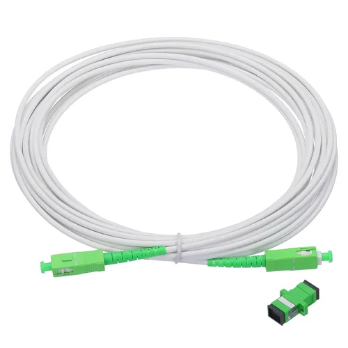 Vista 6 de MECCANIXITY Cable de conexión de fibra óptica simple OS2 de 3.3 pies de modo único LSZH SC/APC-SC/APC puente blindado negro óptico para redes LAN