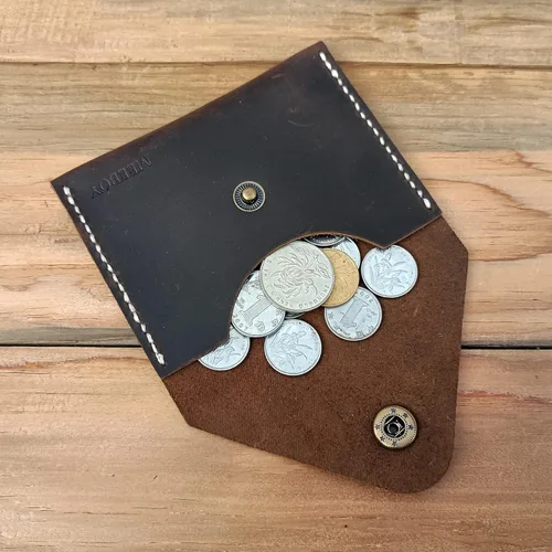 Vista 8 de Handmade Business Credit ID Card Case Card holder Pocket Credit Card Holder Slim Wallet Leather front pocket Wallet