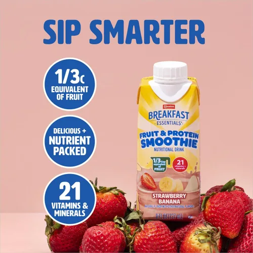Vista 4 de Carnation Breakfast Essentials Batido Nutricional de Frutas y Proteínas, Tropical, 24 Cartones de 8 fl oz