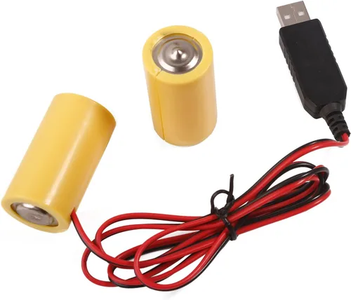 Vista 3 de Universal 3V C tamaño eliminadores de batería Cable de alimentación a 2 unids 1.5V LR14 C batería para luz LED Control remoto C Batería