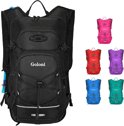 Mochila de hidratación, mochila de senderismo ligera con vejiga de agua de 2 L, mochila de agua para ciclismo, correr, festival