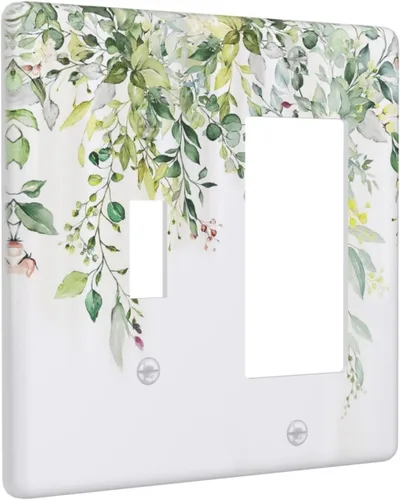 Vista 106 de Cubiertas de Placas de Pared Dúplex Individual con Sol Minimalista Moderno de Palabras Inspiradoras Abstractas Boho, Cubierta de Interruptor de Luz