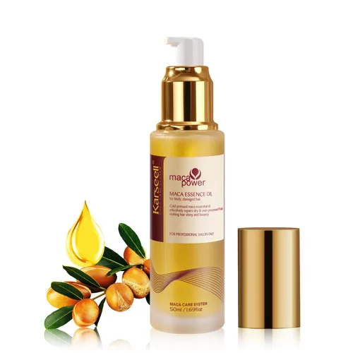 Karseell Aceite de argán marroquí para curación del cabello, prensado en frío, sin peso, aceite de argán, suero para cabello seco dañado, 1.7 fl oz