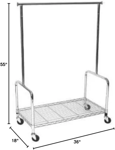 Vista 2 de Only Hangers Estante con ruedas de 36" con estante base